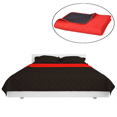 Vidaxl 131552 coucher monteplié à double faces rouge et noir 170x210 cm