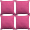 Coussin vidaxl couvre 4 pièces en lin look rose 40x40 cm