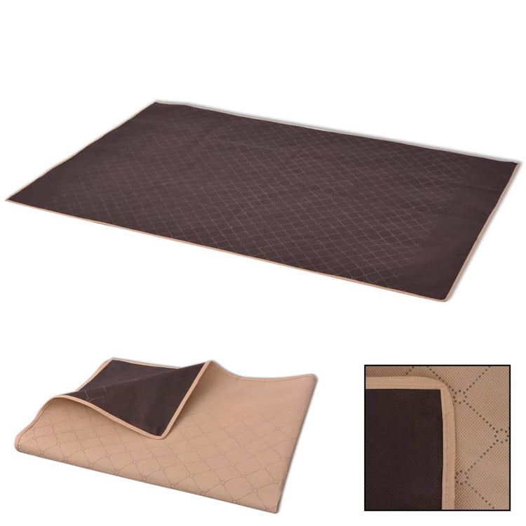 Vidaxl Picnic Rug 100x150 cm beige et brun
