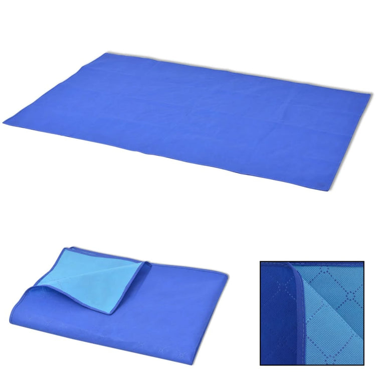 Vidaxl Picnic Rug 100x150 cm bleu et bleu clair