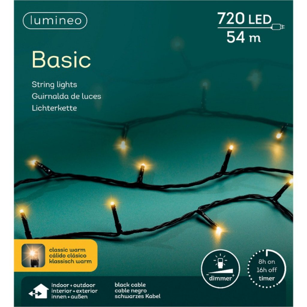 Kaemingk luminaires led basic noir classique chaud l.5400cm