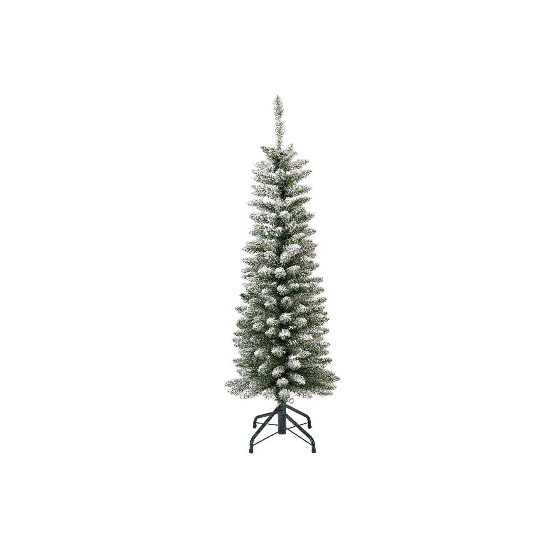 Everlands arbre de Noël crayon pin enneigé ø50xh180cm