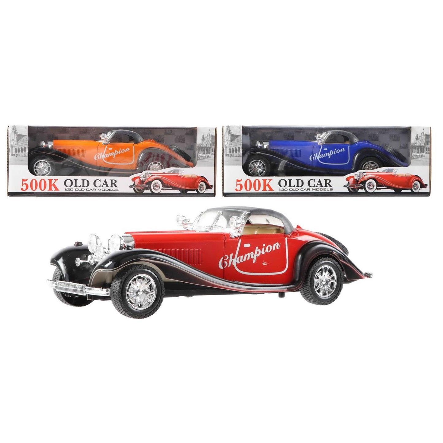 Boîte de fenêtre à friction de voiture ancienne 500k 1:20