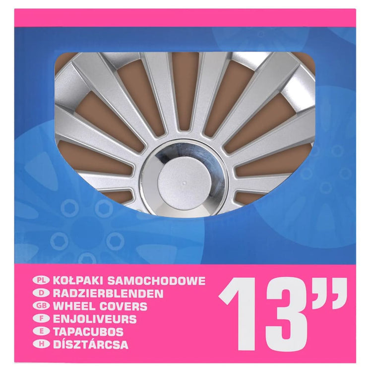 Proplus Hubcaps 4 St Meridian 13 '' Colore en argent