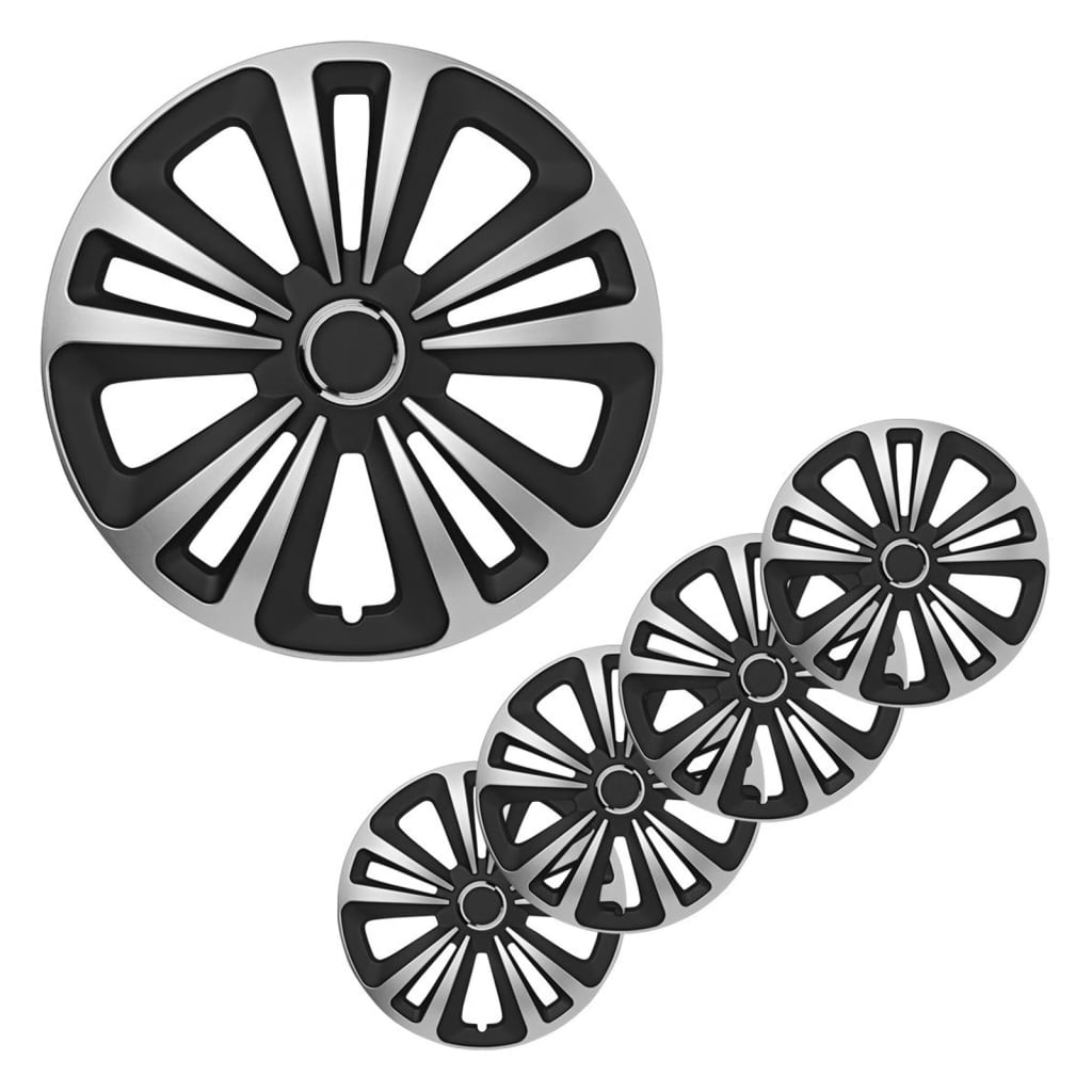 Proplus Hubcaps 4 St Terra 16 '' Colore et noir en argent et noir