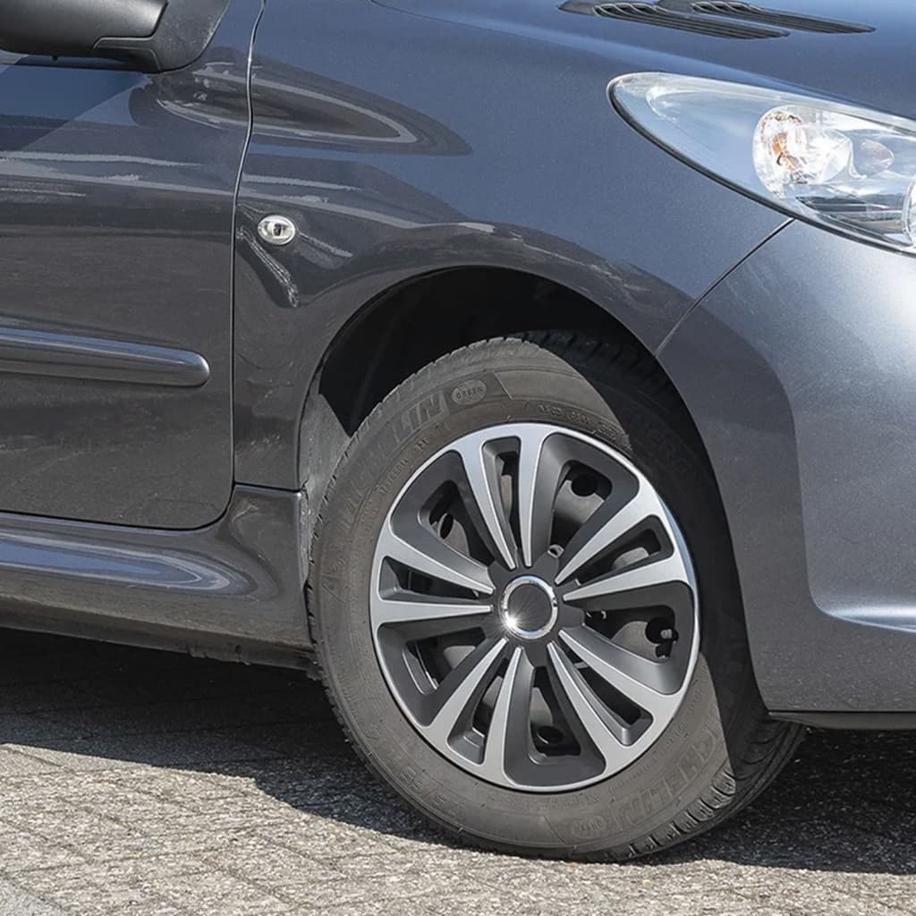 Proplus Hubcaps 4 St Terra 16 '' Colore et noir en argent et noir