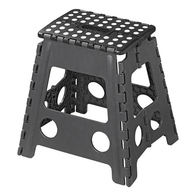 Étape pliable de proplus gris noir 29 x 21,5 x 39,5 cm