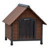 @pet @pet dog loft avec des volets en plastique rustique 102x82x87 cm brun