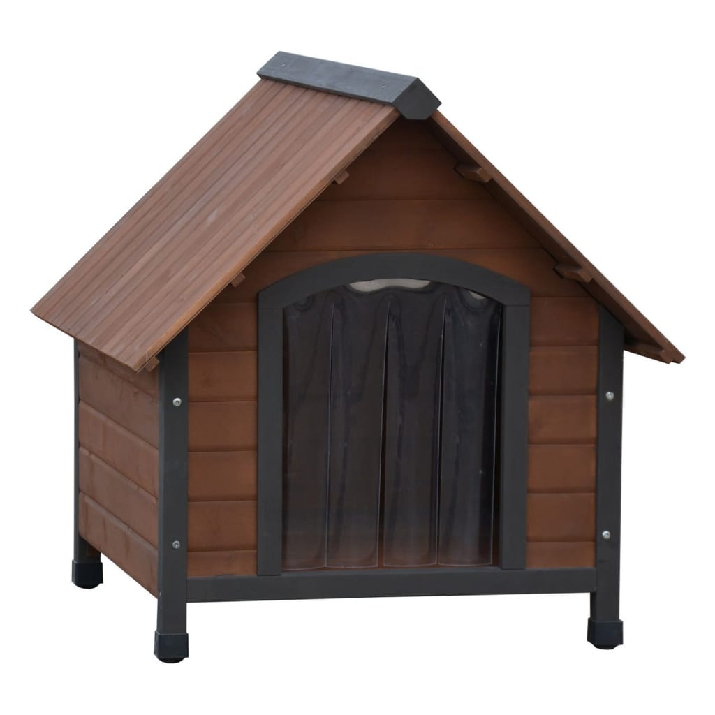 @pet @pet dog loft avec des volets en plastique rustique 102x82x87 cm brun