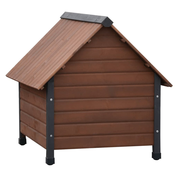 @pet @pet dog loft avec des volets en plastique rustique 102x82x87 cm brun