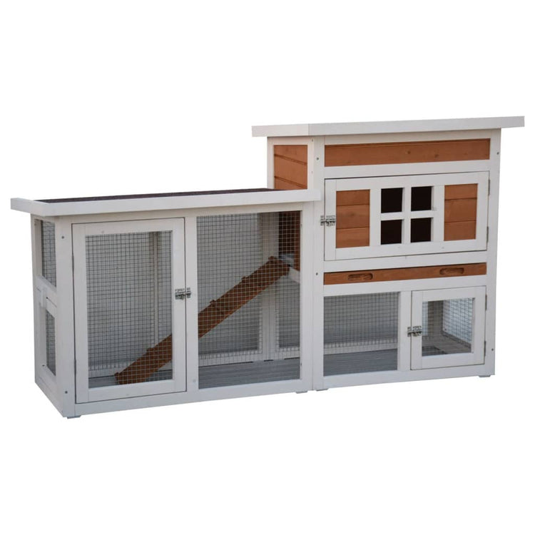 @pet @pet lapin loft villa 147x50x80 cm blanc et marron