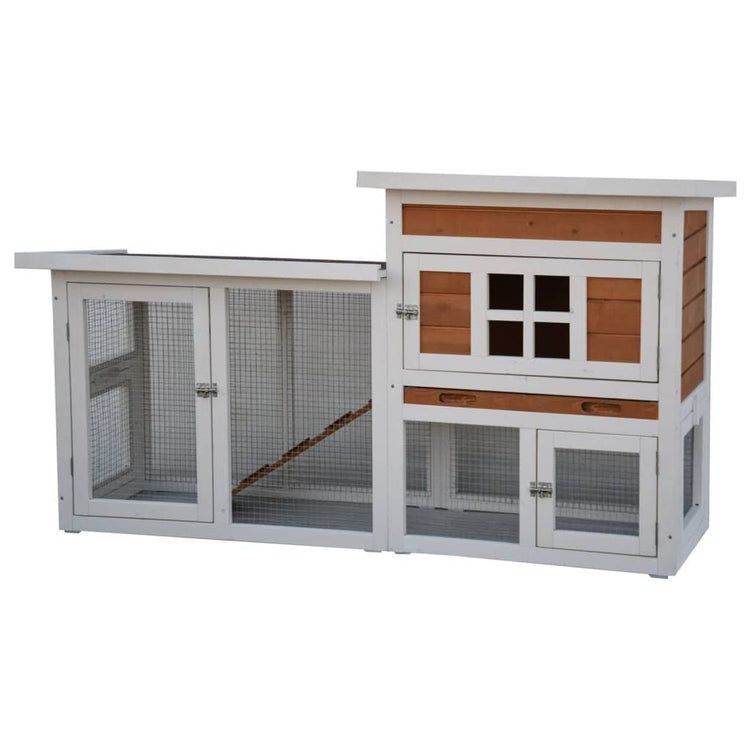 @pet @pet lapin loft villa 147x50x80 cm blanc et marron