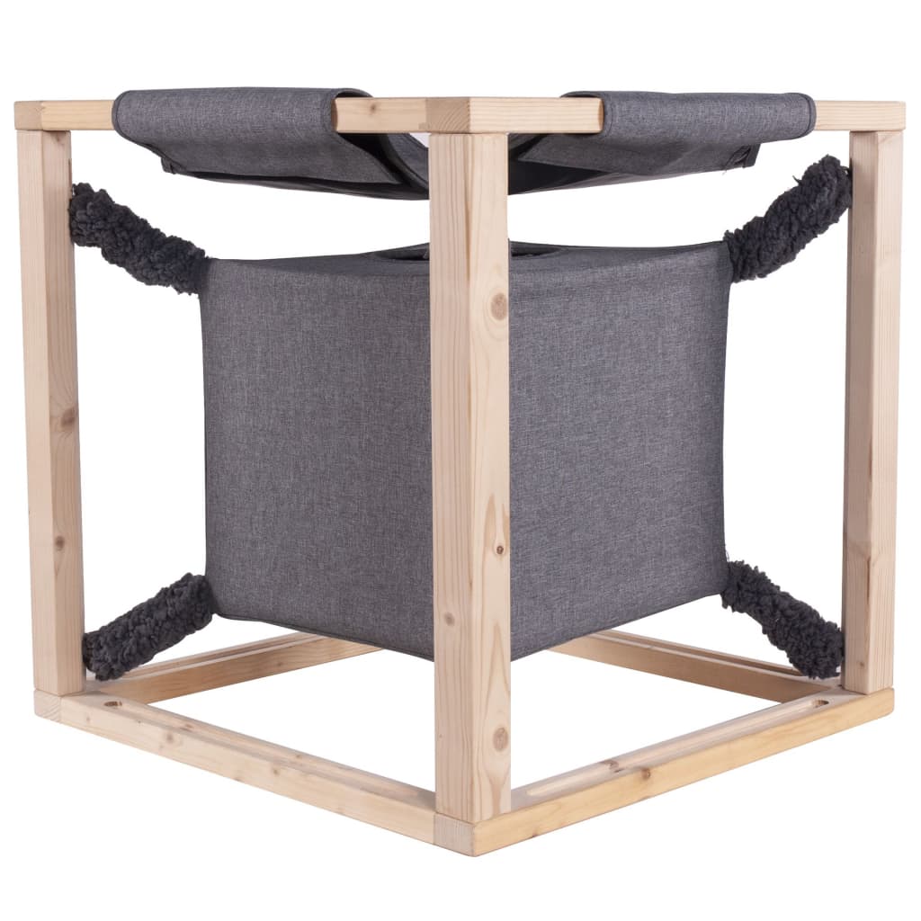 Quapas! Quapas! lit de chat avec hamac Catcube M 54x54x54 cm gris