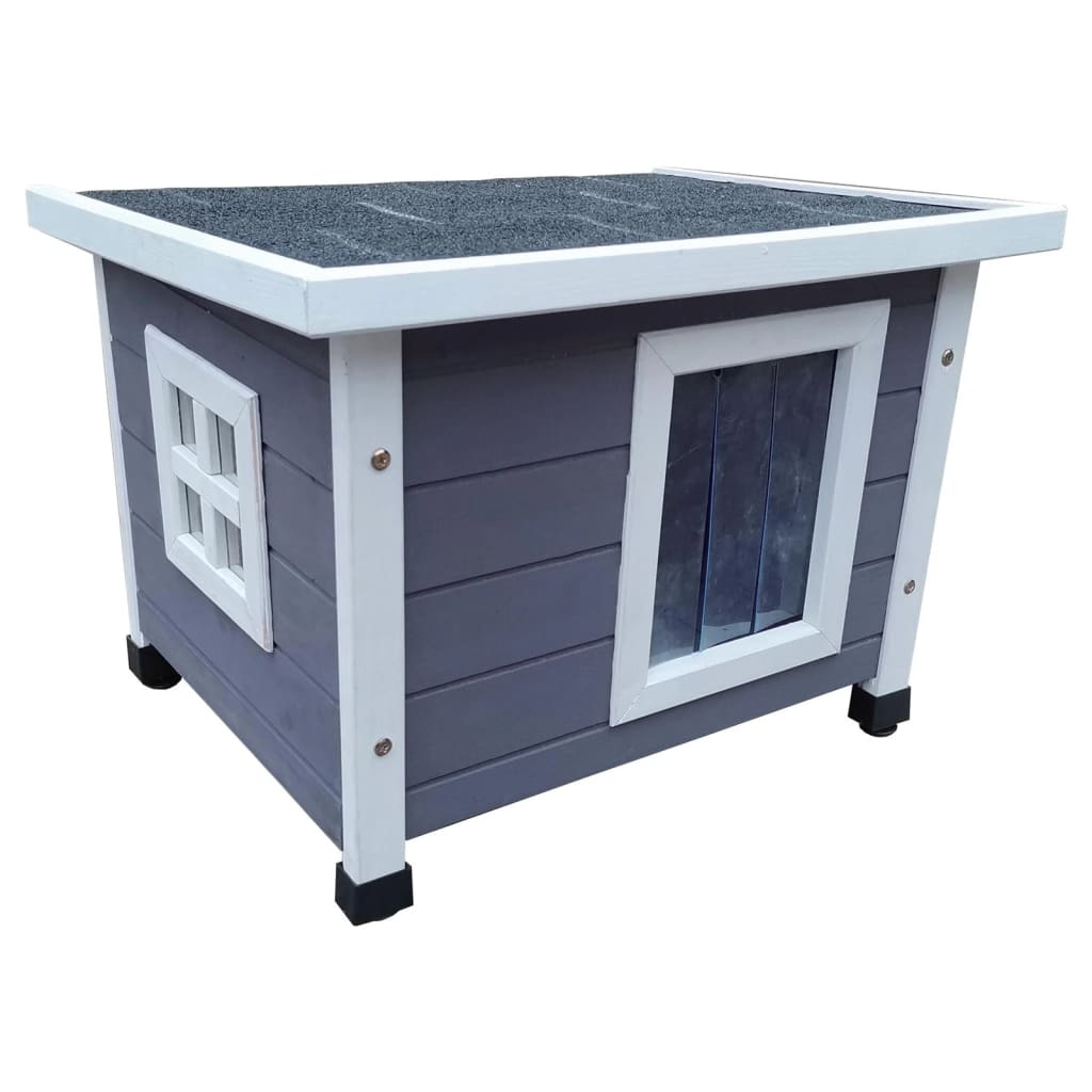 @pet @pet chat loft pour à l'extérieur de 57x45x43 cm en bois gris et blanc