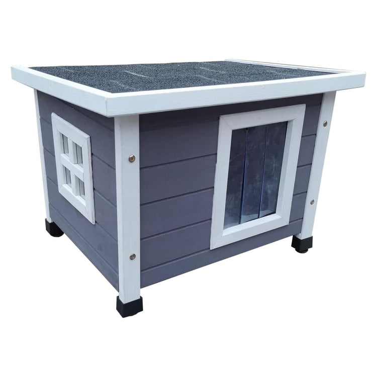 @pet @pet chat loft for Outside XL 68.5x54x51.5 cm Gris et blanc en bois et blanc