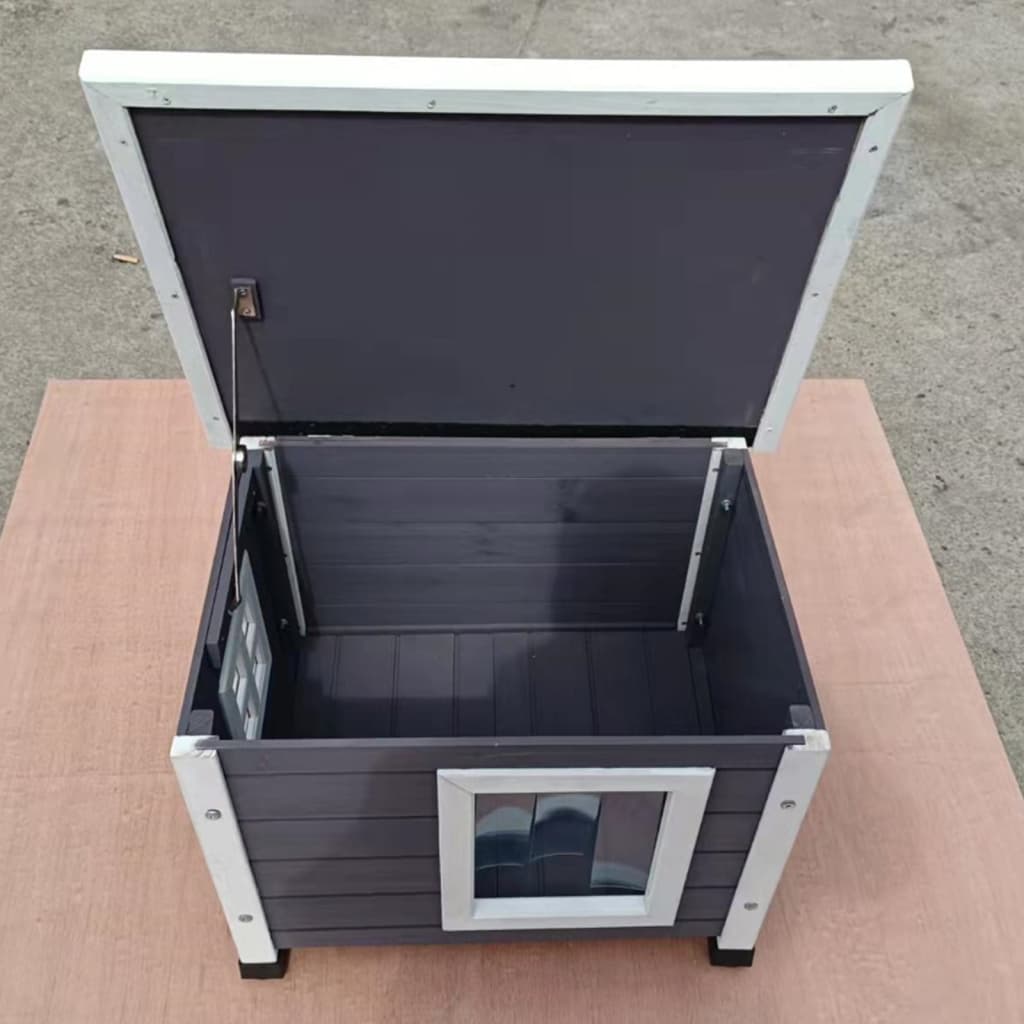 @pet @pet chat loft for Outside XL 68.5x54x51.5 cm Gris et blanc en bois et blanc
