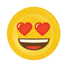 Figure gonflable de base emoji face cœurs 140 cm
