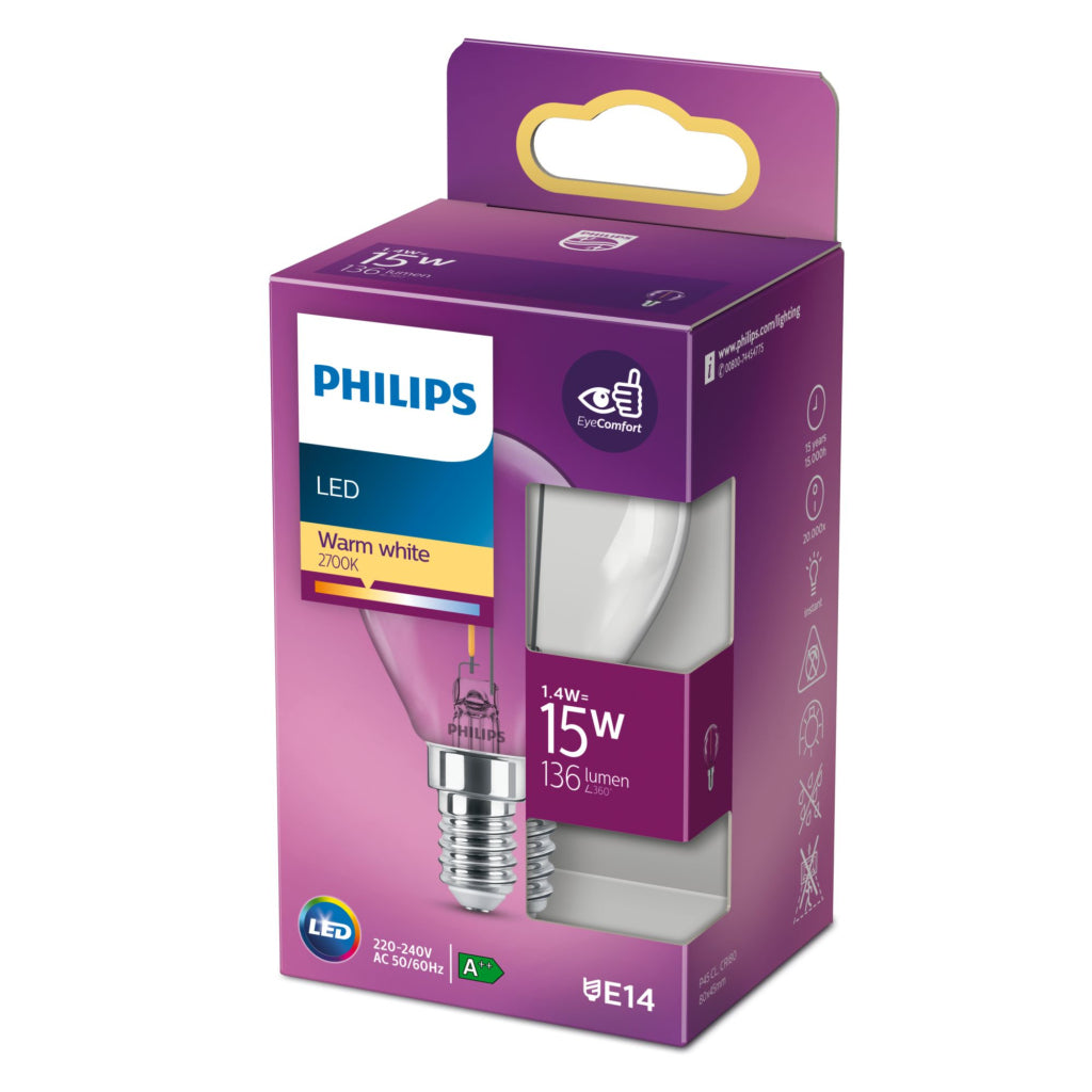 Philips Philips LED lampe 15W E14 White chaud