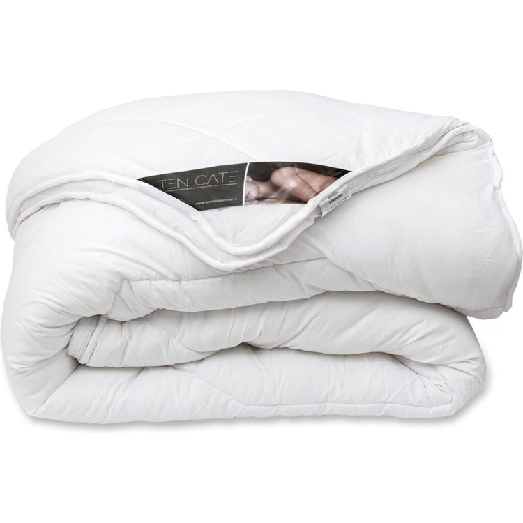 Dix cate dix cate luxe de luxe 4 saisons 240x220 cm avec boutons de presse blanc