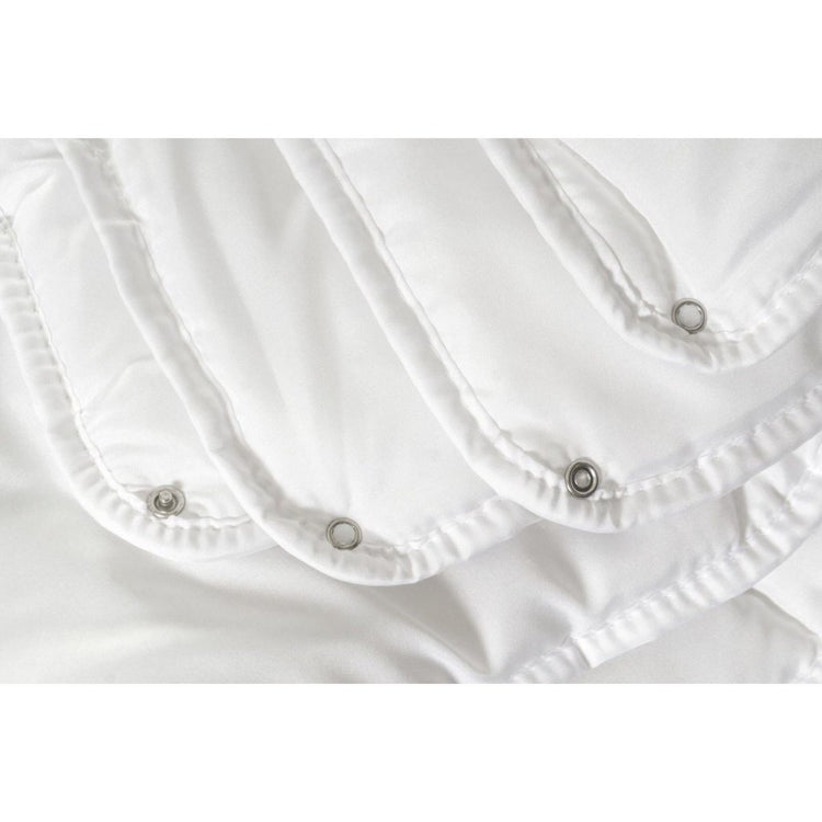 Dix cate dix cate luxe de luxe 4 saisons 240x220 cm avec boutons de presse blanc