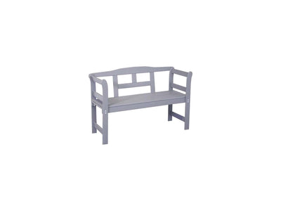 Banc de jardin Sens bois de pin FSC 113x40x75cm gris