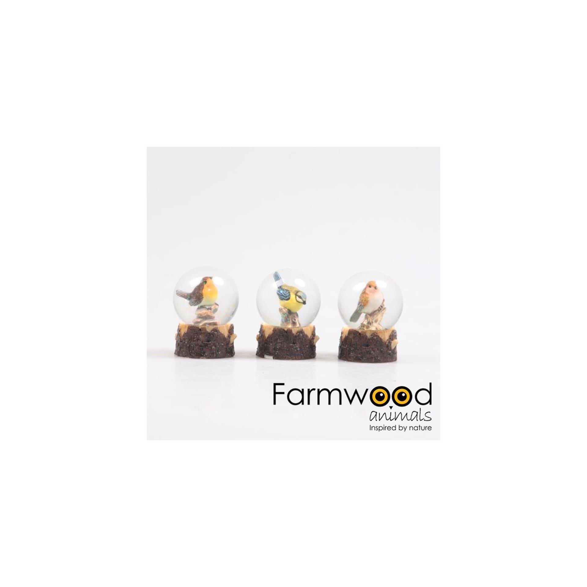 Boule à secouer oiseaux animaux de ferme 4,5x4,5x6cm