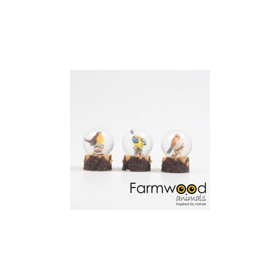 Boule à secouer oiseaux animaux de ferme 4,5x4,5x6cm