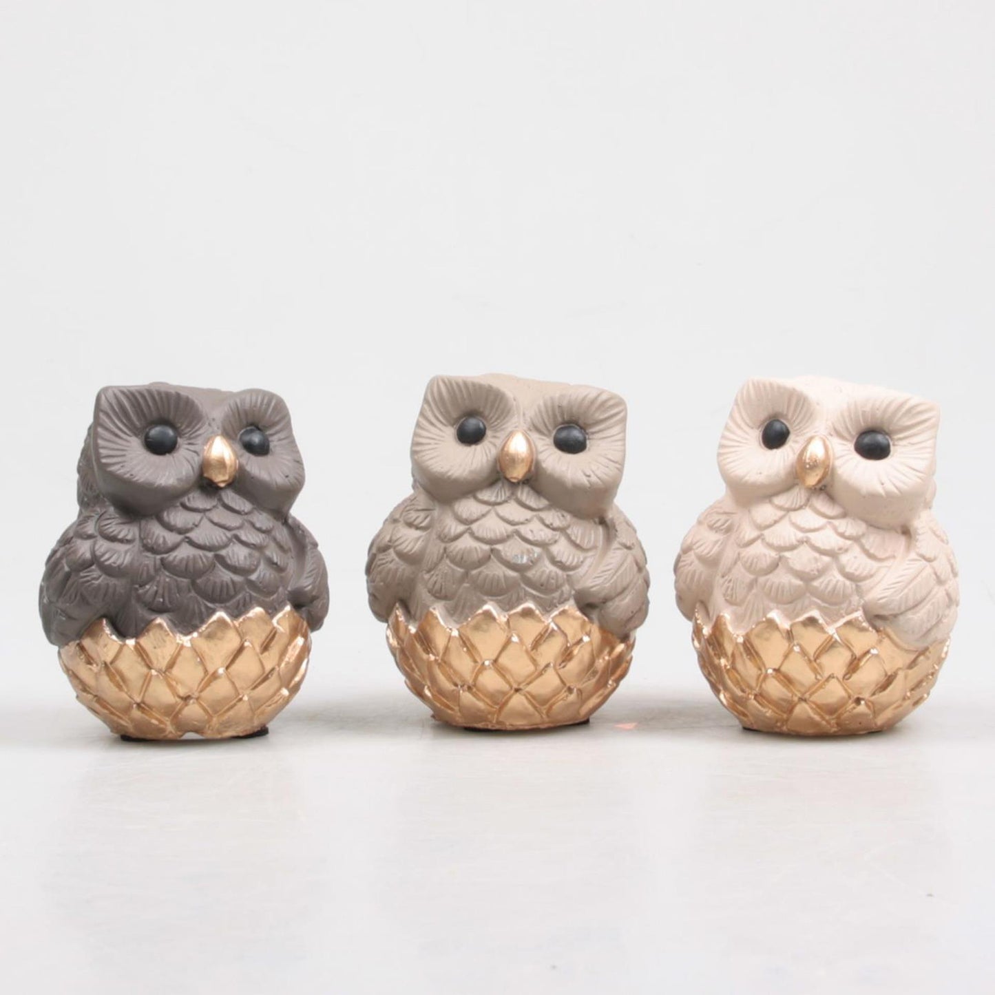 Hibou de décoration inspiré de la saison 8,9x8,4x10,5cm