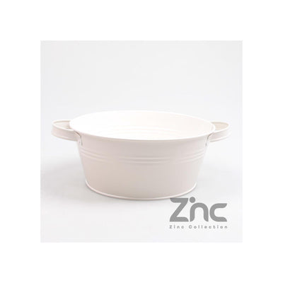Bac de récupération zinc galvanisé crème 2,5l 30,5x24,5x10cm