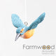 Animaux de ferme oiseau martin-pêcheur volant 8,5x8x5cm
