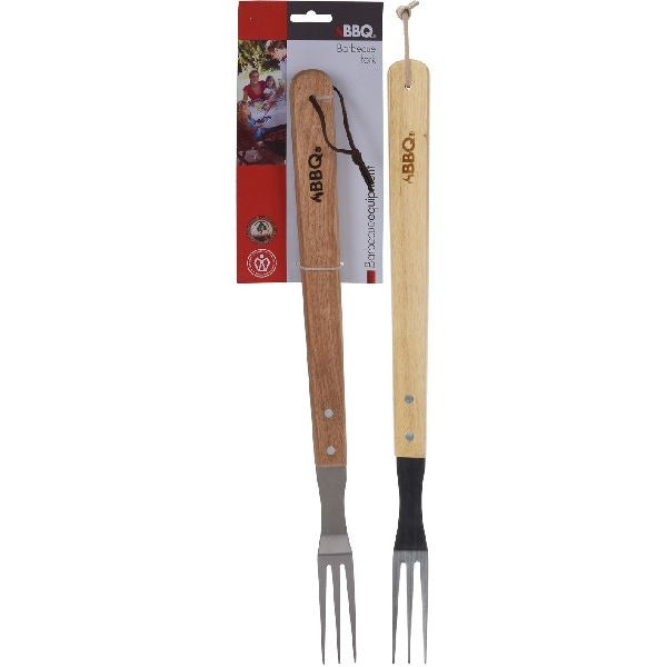BBQ BBQ Fork Wood en acier inoxydable 46x7cm