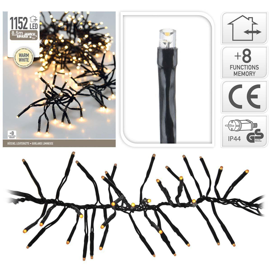 S.I.A. S.I.A. Éclairage de cluster de Noël 8,5m 1152 lumières LED