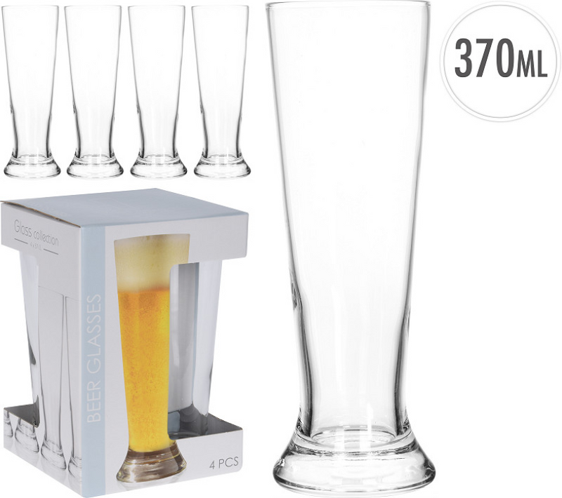 Verre de bière 370 ml Set 4 pièces