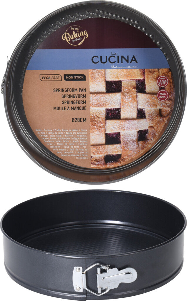 Moule rond La cucina 28cm revêtement antiadhésif avec bord amovible
