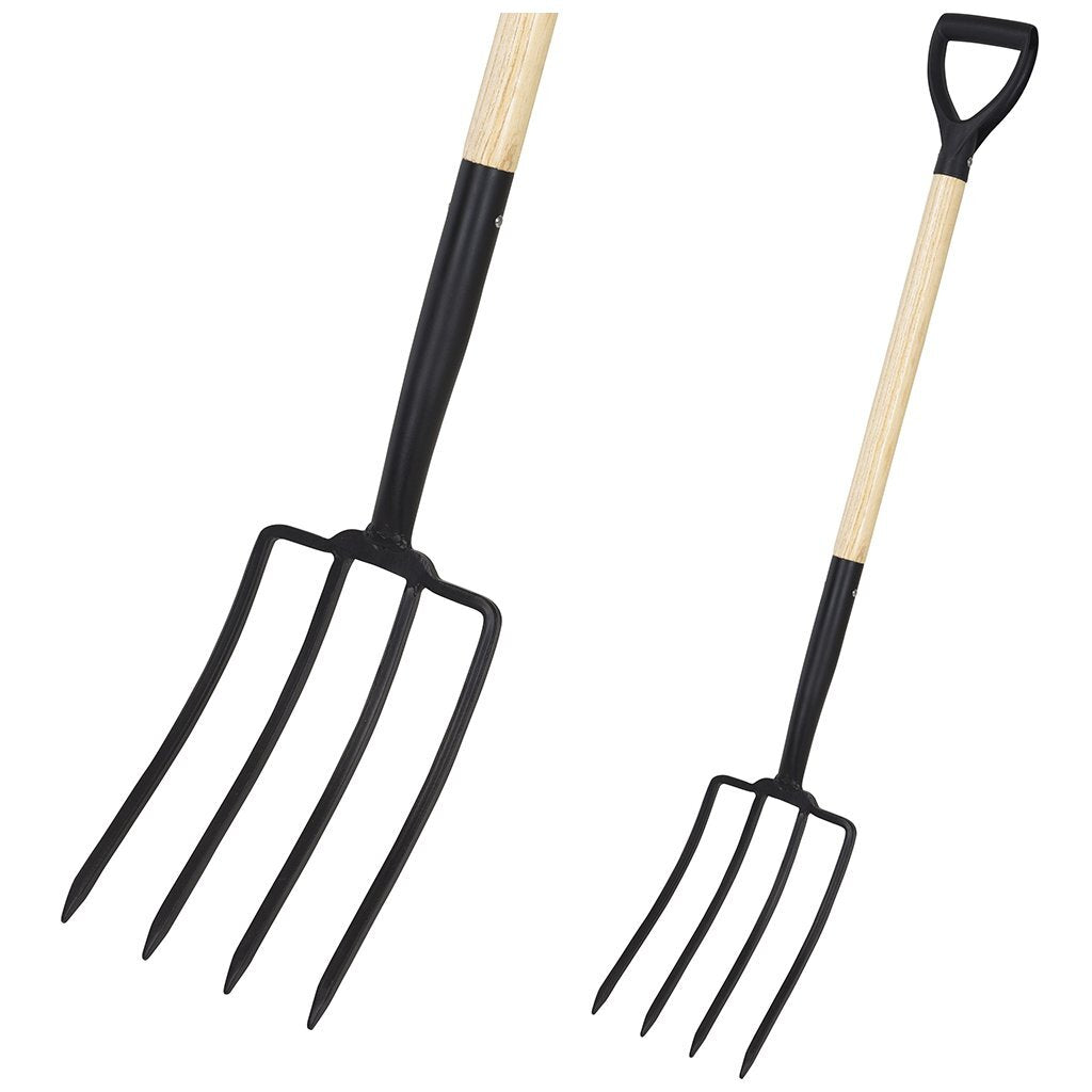 Fourche de jardin Pro avec manche en bois 115 cm bois noir
