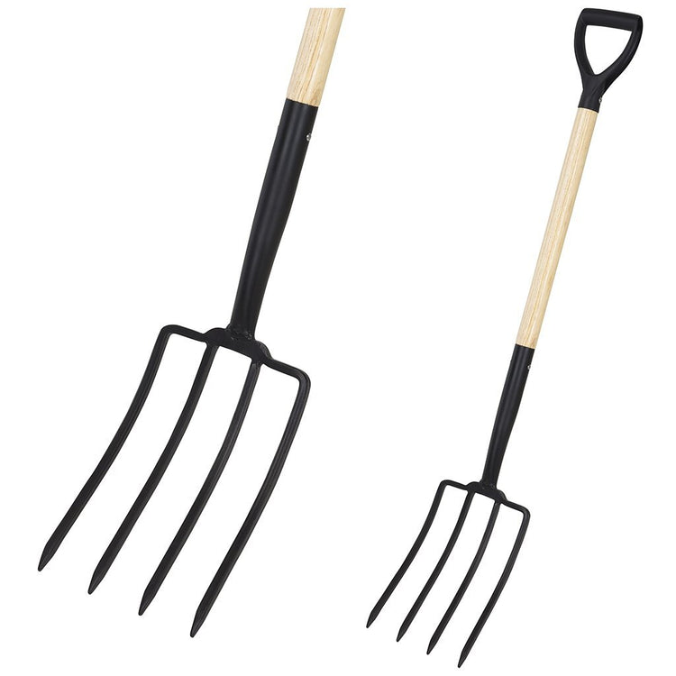 Fourche de jardin Pro avec manche en bois 115 cm bois noir