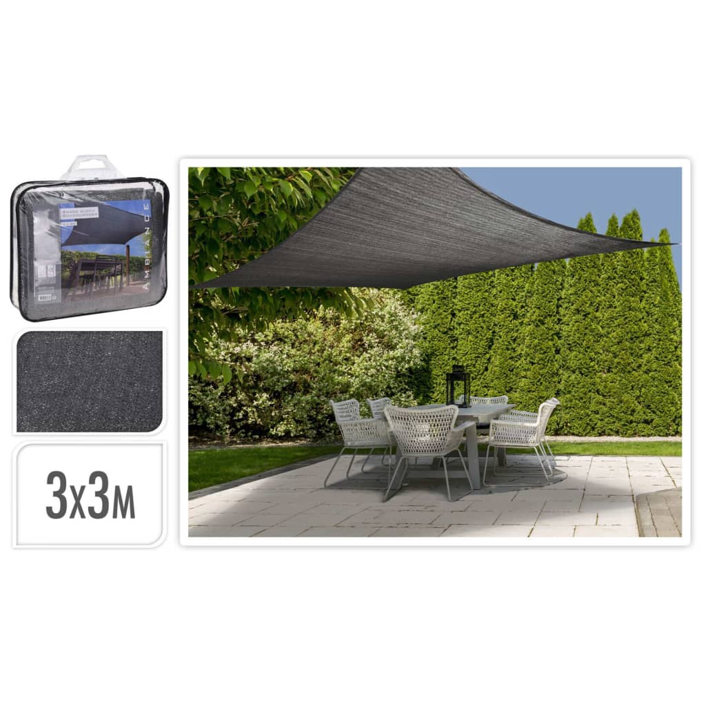 Progarden Progarden Shade tissu carré 3x3 m gris foncé