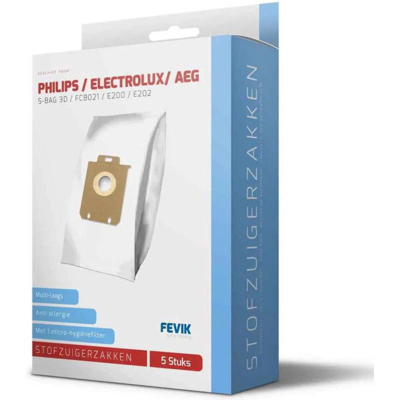 Sacs d'aspirateur fevik Philips Aeg Sbag 3d 5 pièces