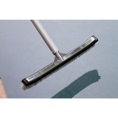 Brosse de piscine de luxe de luxe interline 45 cm en nylon en aluminium