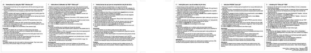 Ensemble de tests de pH et de chlor