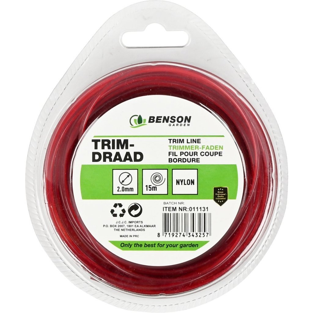 Fil de garniture Benson 2 mm 15 m rouge