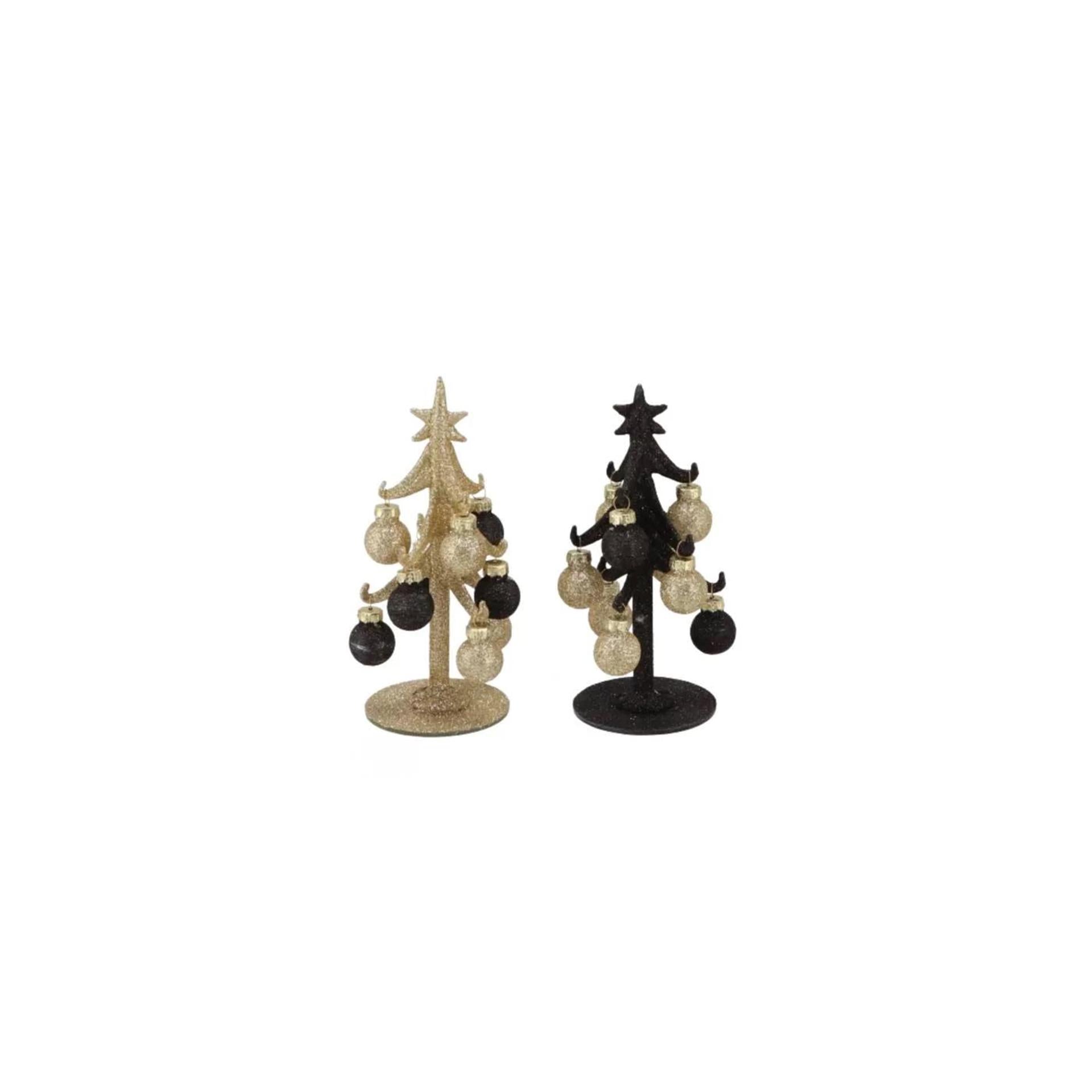 Sapin de Noël scintillant 6x6x15cm