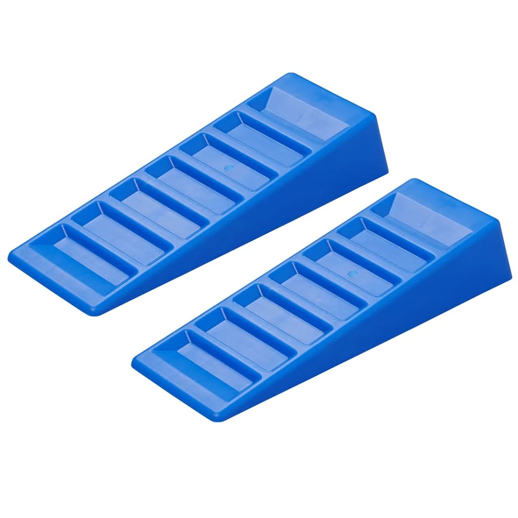 PROPLUS Ensemble de nivellement des caravanes en 2 parties 75 mm bleu en plastique