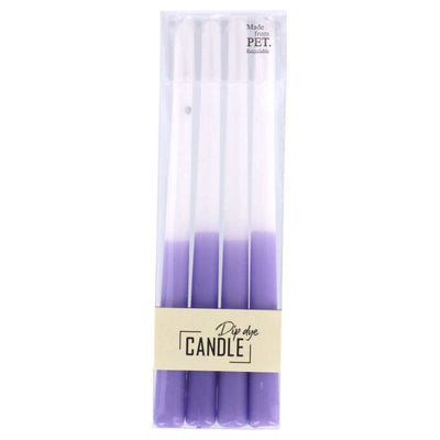 Autres marques Dip Dye Candle cire lilas 30,5x2,2 cm 4 pièces