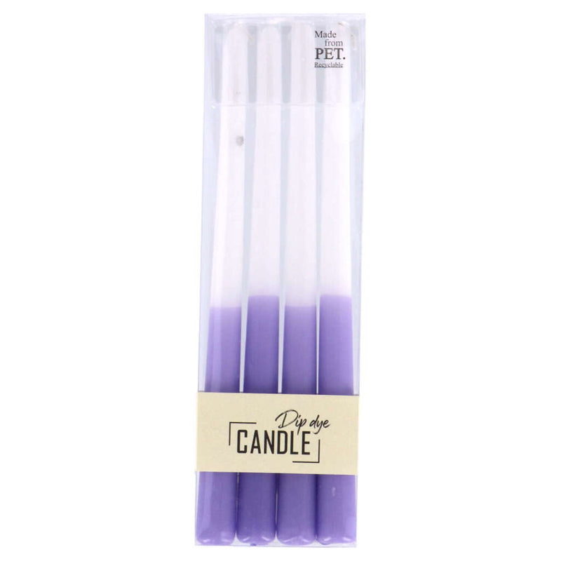 Autres marques Dip Dye Candle cire lilas 30,5x2,2 cm 4 pièces