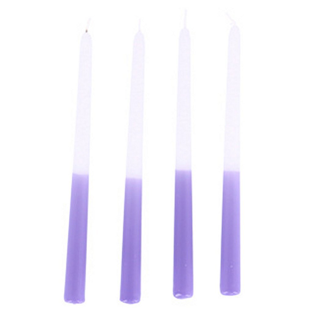 Autres marques Dip Dye Candle cire lilas 30,5x2,2 cm 4 pièces