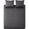 Dix cate coton satin lits-jumeaux housse de couverture de couverture 240x200 220 cm anthracite