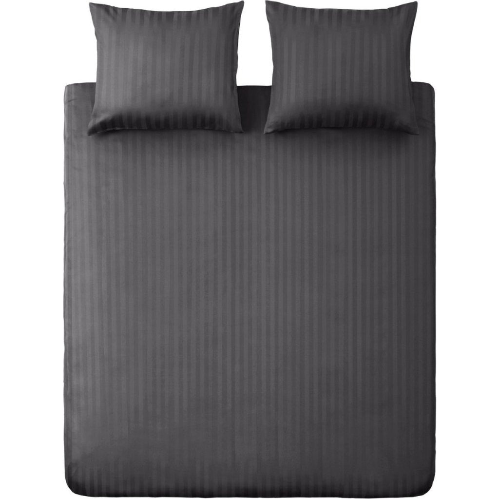 Dix cate coton satin lits-jumeaux housse de couverture de couverture 240x200 220 cm anthracite