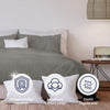 Dix coton coton satin simple housse de couverture