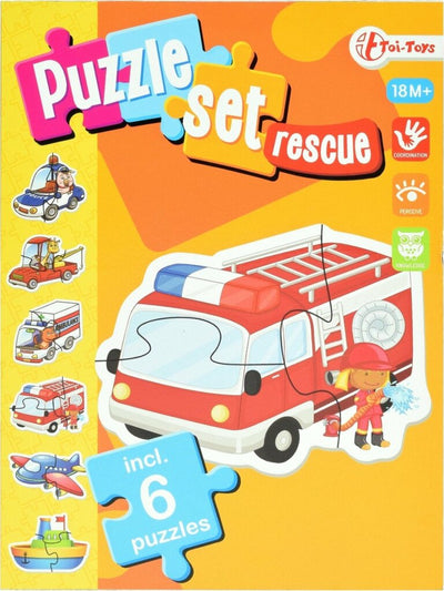 TOI-TOYS TOI-TOYS Play Puzzle Set Services d'urgence Cardboard junior 15 pièces